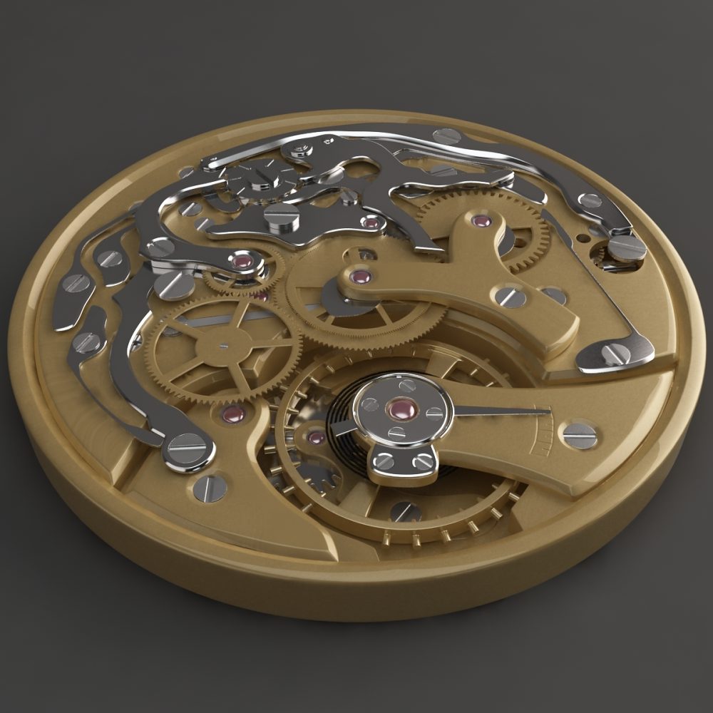 gold watch mechanical movement