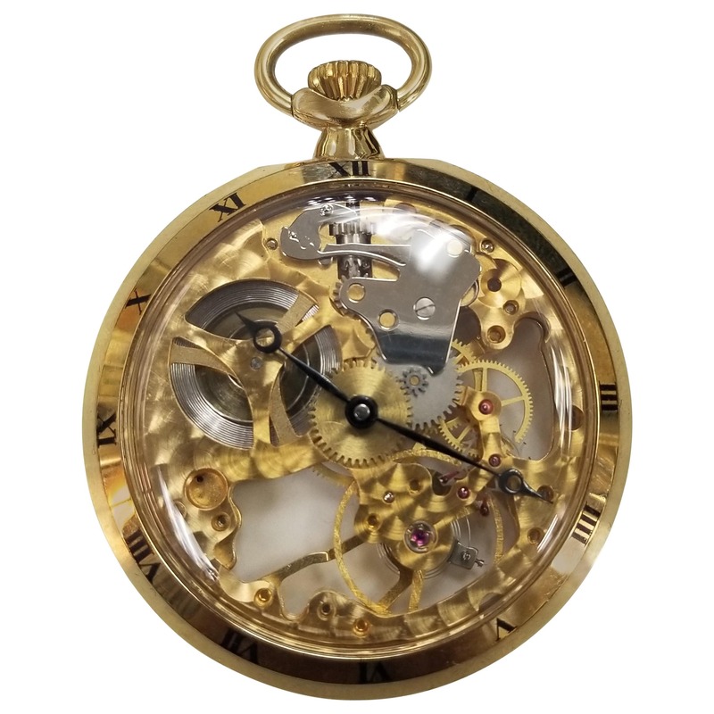 Skeleton pocket watch