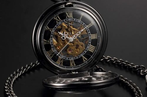 Skeleton pocket watch