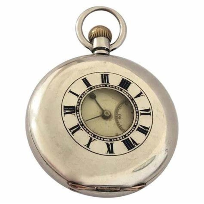 Half hunter pocket watch