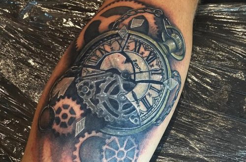 Pocket watch tattoo ideas