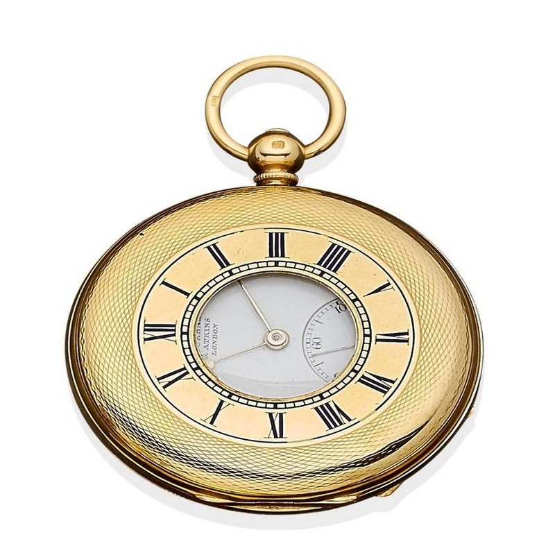 Half hunter pocket watch