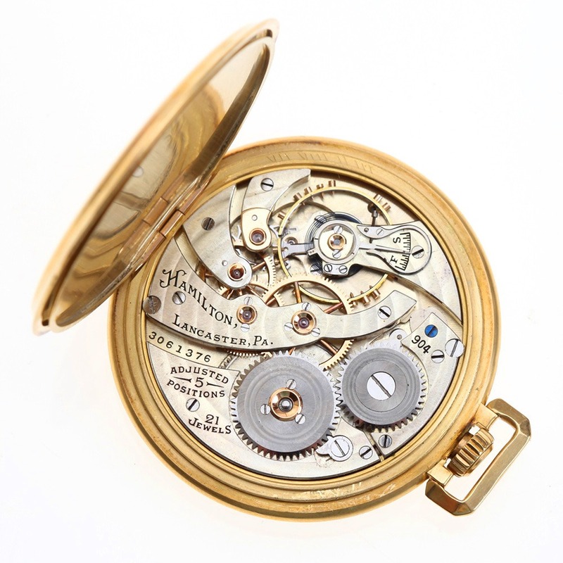 Solid gold pocket watch