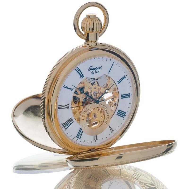 Half hunter pocket watch